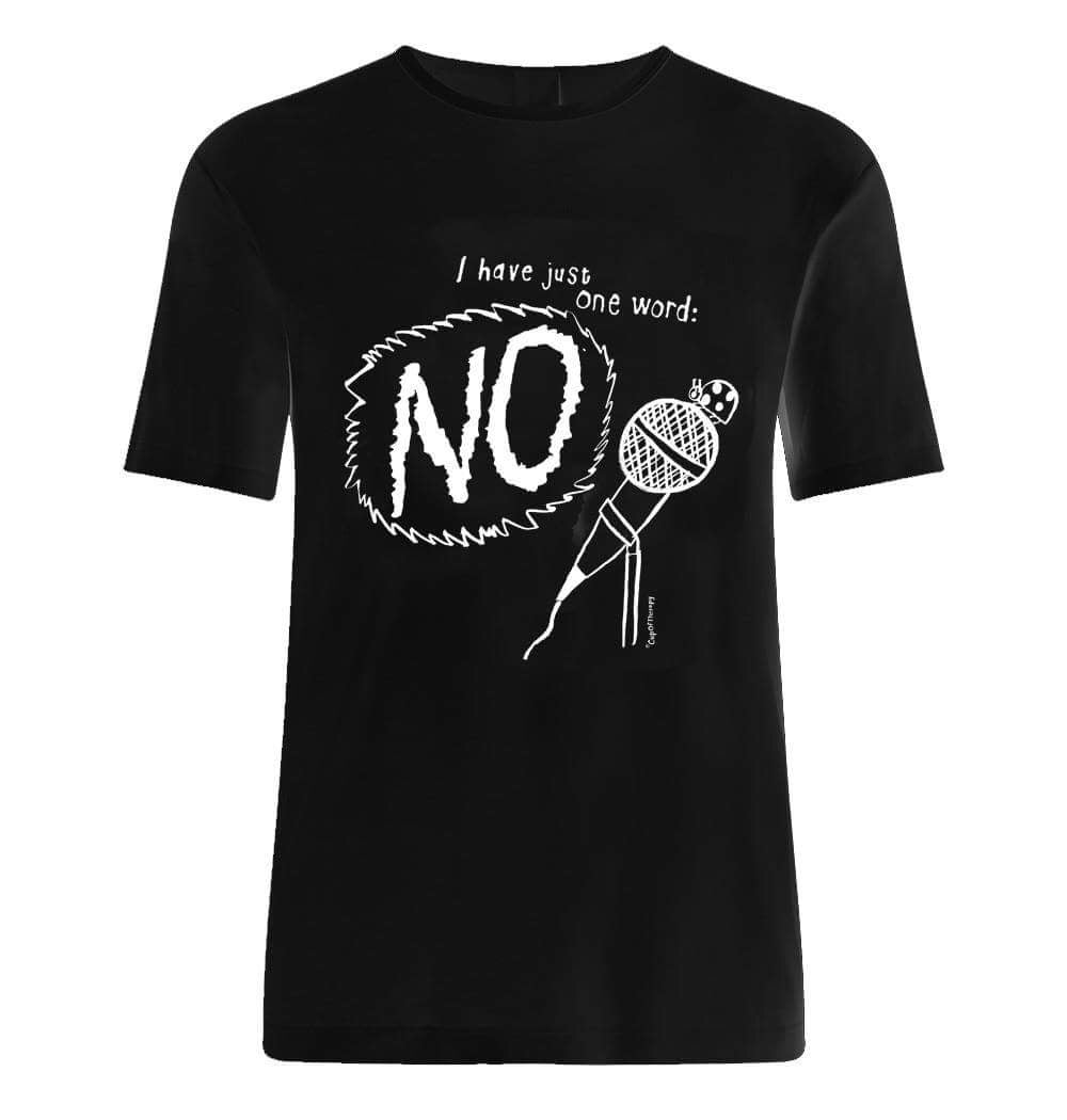 NO t-shirt unisex black